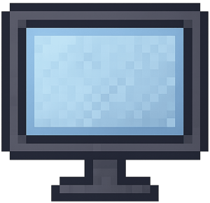 Monitor in pixel look mit transparentem hintergrund-1-1